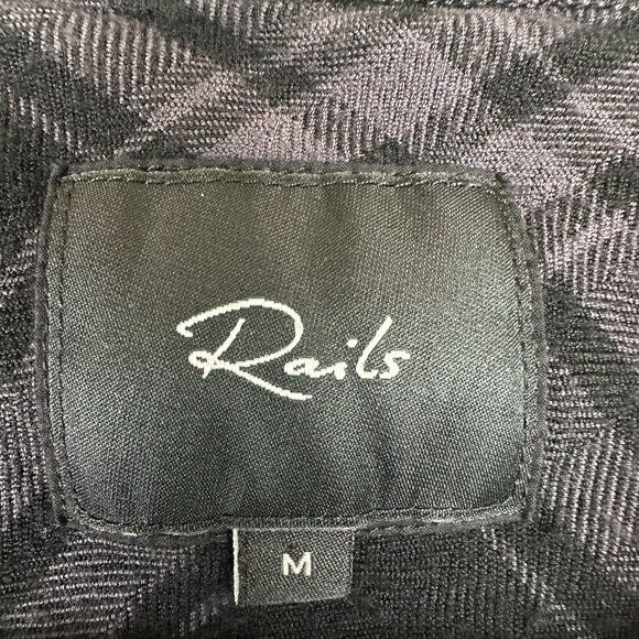 Rails Black Plaid Button down Shirt - Picture 4 of 7